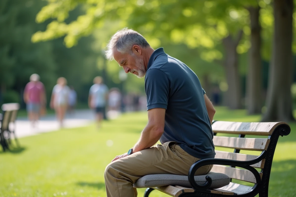 Homme en polo et pantalon khaki s