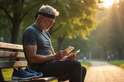 Homme d'âge moyen en tenue sportive en plein air