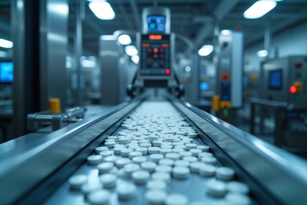 Ligne moderne de production de comprimés pharmaceutiques